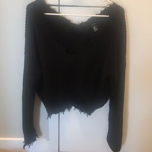 Forever 21 Sweaters - Forever21 Cropped Shark-bite Trim Sweater Forever 21 Sweaters - Forever21 Cropped Shark-bite Trim Sweater